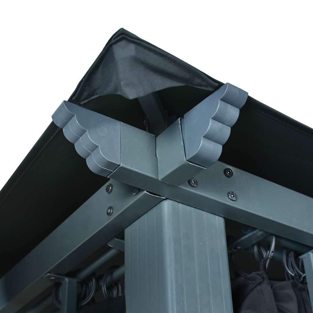 48043 vidaXL Gazebo with Curtain 300x300 cm Anthracite Aluminium