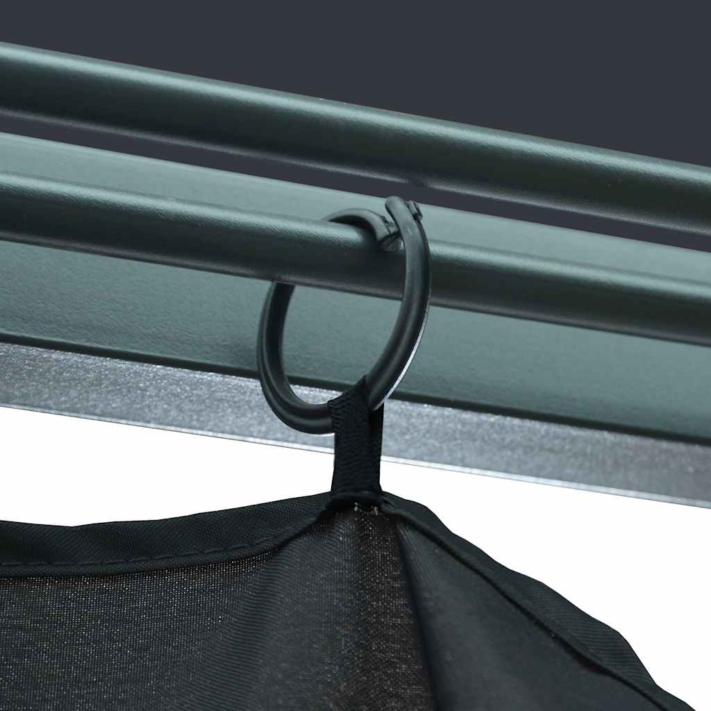 48043 vidaXL Gazebo with Curtain 300x300 cm Anthracite Aluminium