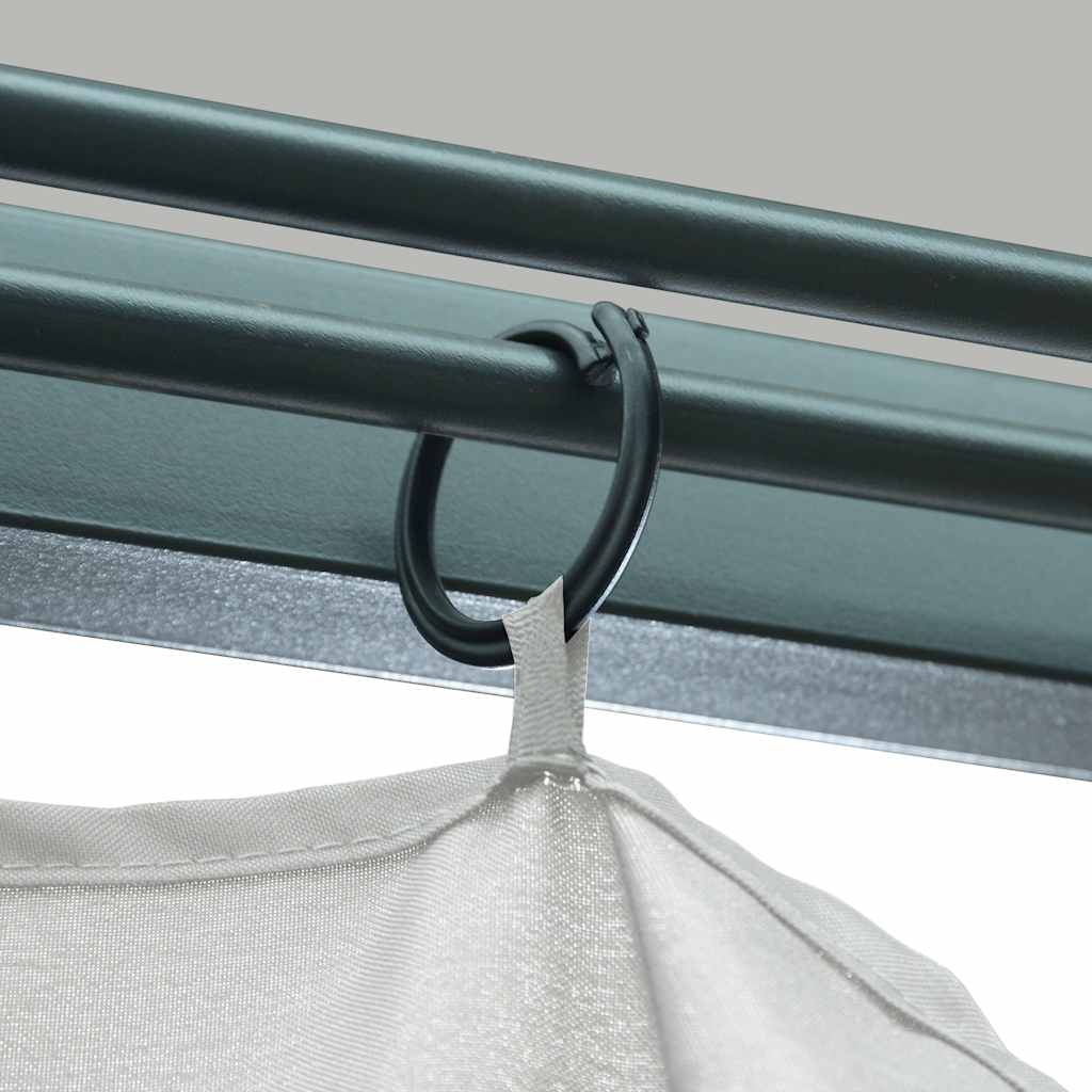48044 vidaXL Gazebo with Curtain 400 x 300 cm Cream Aluminium