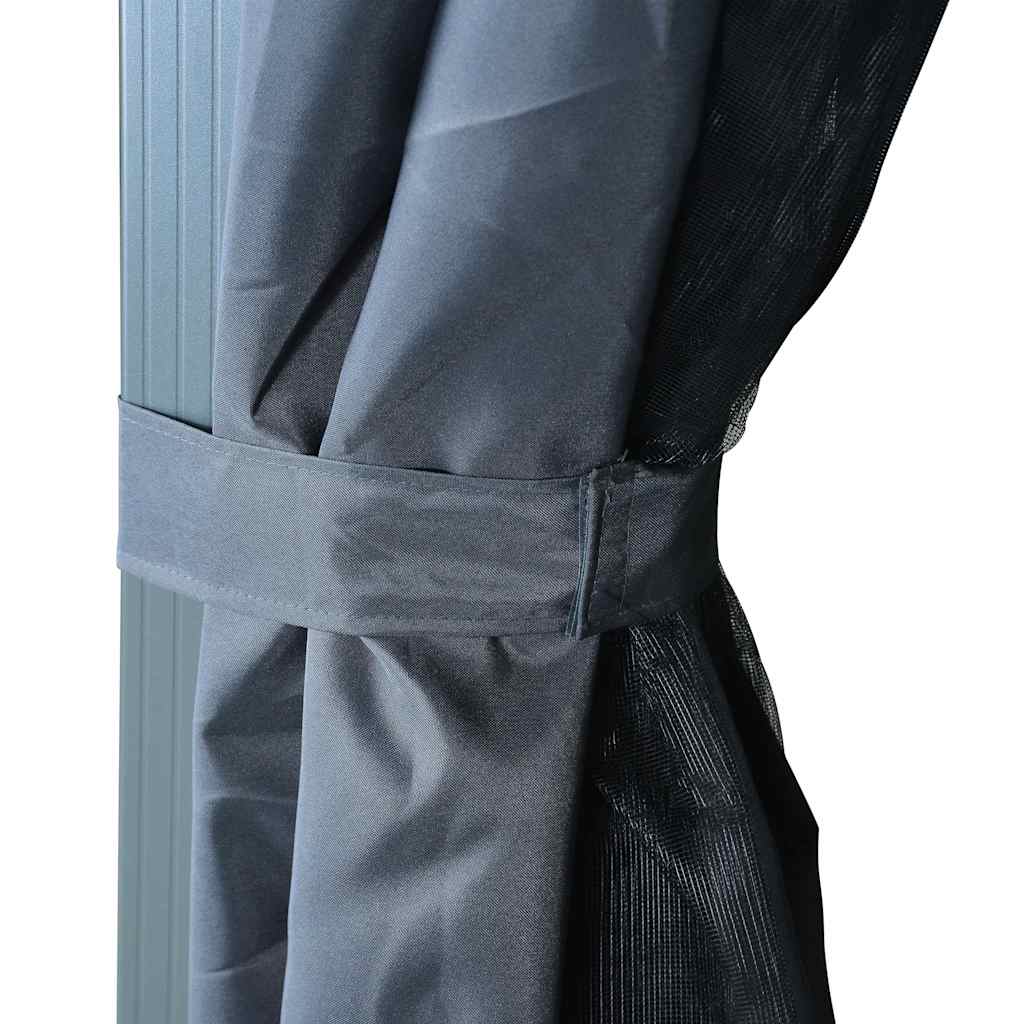48045 vidaXL Gazebo with Curtain 400 x 300 cm Anthracite Aluminium