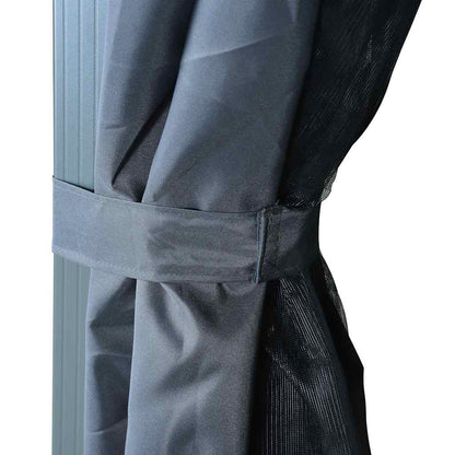 48045 vidaXL Gazebo with Curtain 400 x 300 cm Anthracite Aluminium