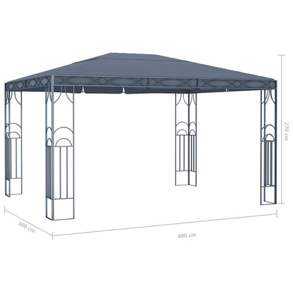 vidaXL Gazebo 400x300 cm Anthracite