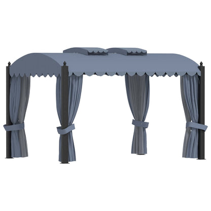vidaXL Gazebo with Curtains 3x4 m Anthracite Steel