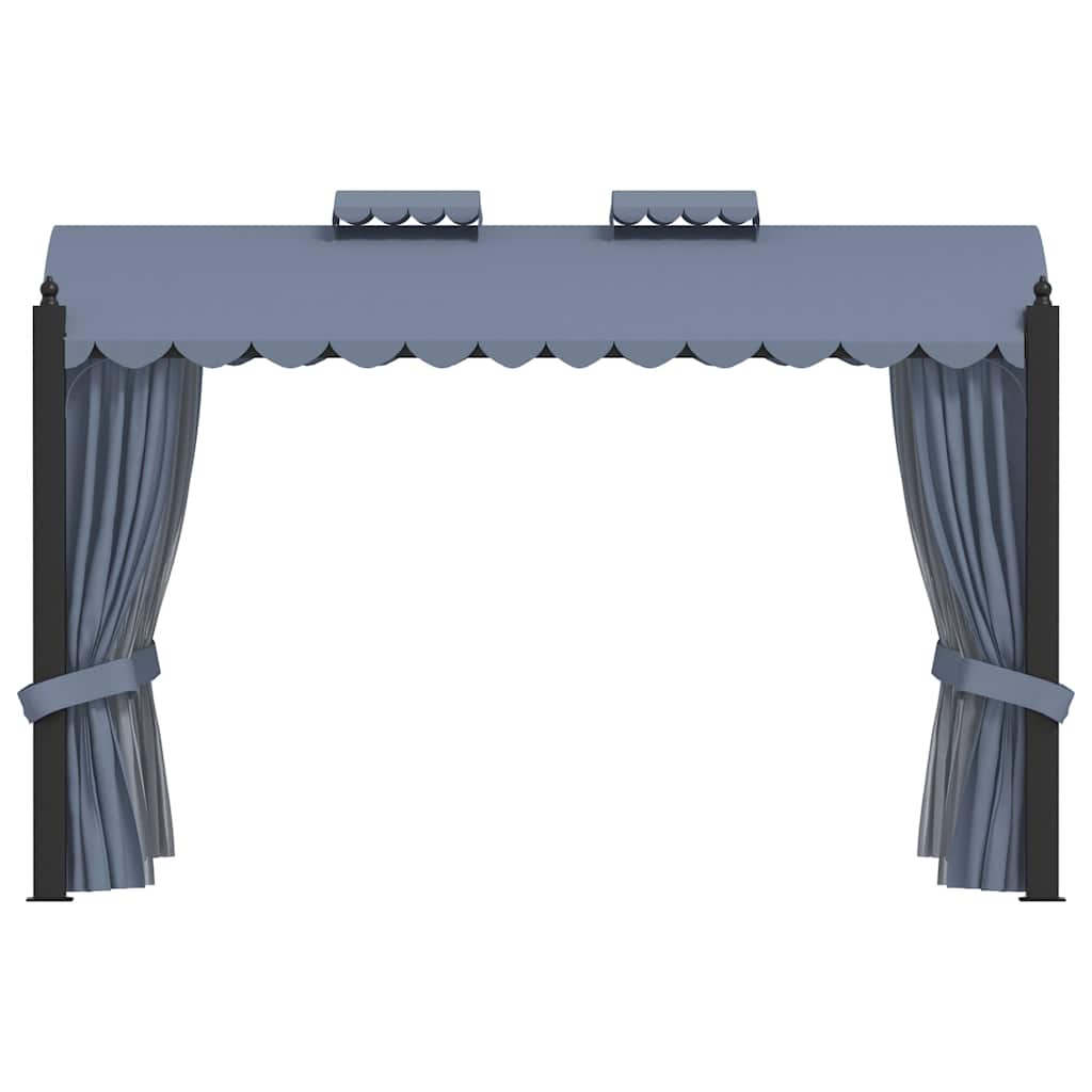 vidaXL Gazebo with Curtains 3x4 m Anthracite Steel