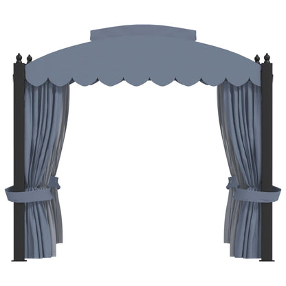vidaXL Gazebo with Curtains 3x4 m Anthracite Steel
