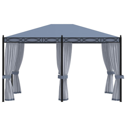 vidaXL Gazebo with Mesh Screens 3x4 m Anthracite Steel