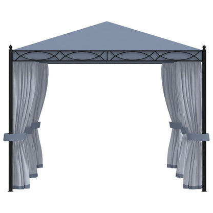 vidaXL Gazebo with Mesh Screens 3x4 m Anthracite Steel