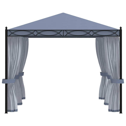 48057 vidaXL Gazebo with Mesh Screens 3x4 m Anthracite Steel