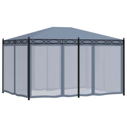 vidaXL Gazebo with Mesh Screens 3x4 m Anthracite Steel