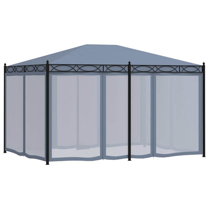 48057 vidaXL Gazebo with Mesh Screens 3x4 m Anthracite Steel