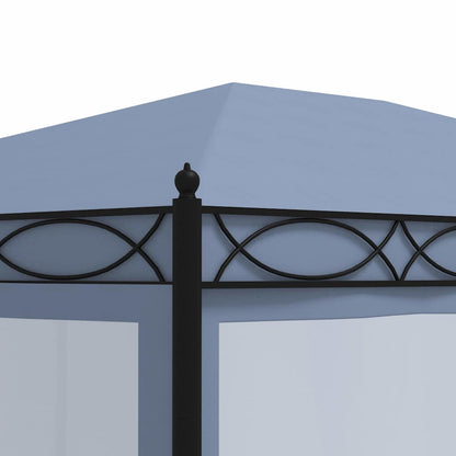 48057 vidaXL Gazebo with Mesh Screens 3x4 m Anthracite Steel