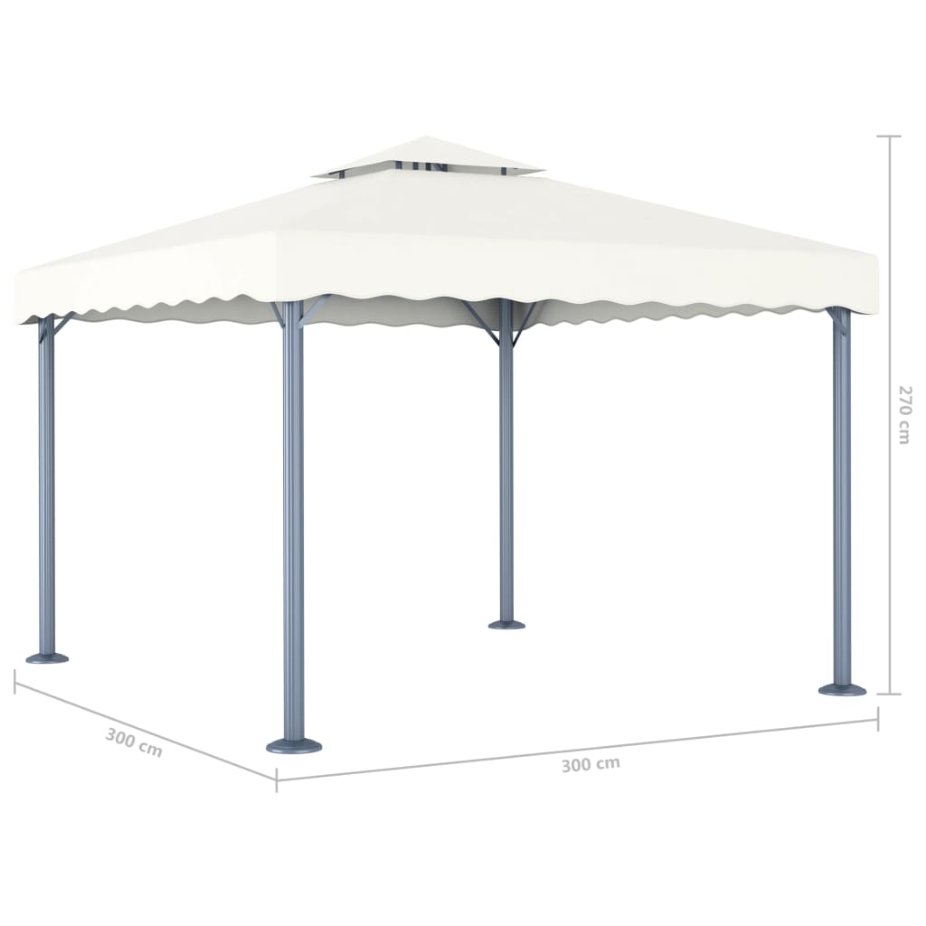 vidaXL Gazebo | Cream | Aluminium | 300x300 cm | UV-resistant materials | Gazebo