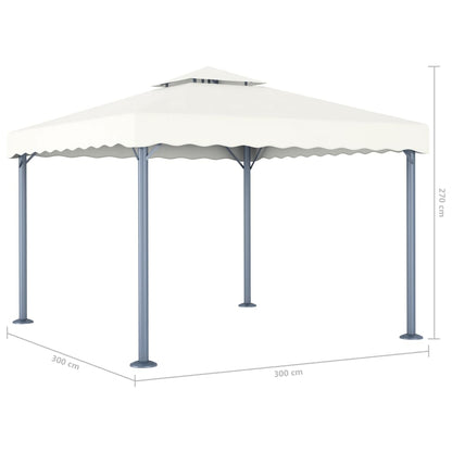 vidaXL Gazebo | Cream | Aluminium | 300x300 cm | UV-resistant materials | Gazebo
