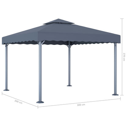 vidaXL Gazebo | Anthracite | Aluminium, Steel, Oxford Fabric | Large