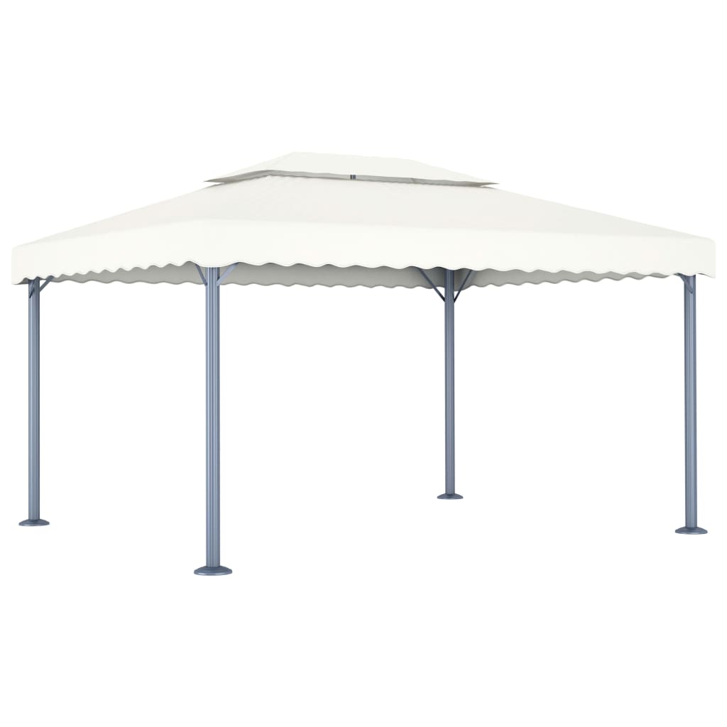 vidaXL Gazebo 400x300 cm Cream Aluminium