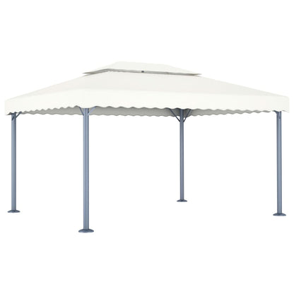 vidaXL Gazebo 400x300 cm Cream Aluminium