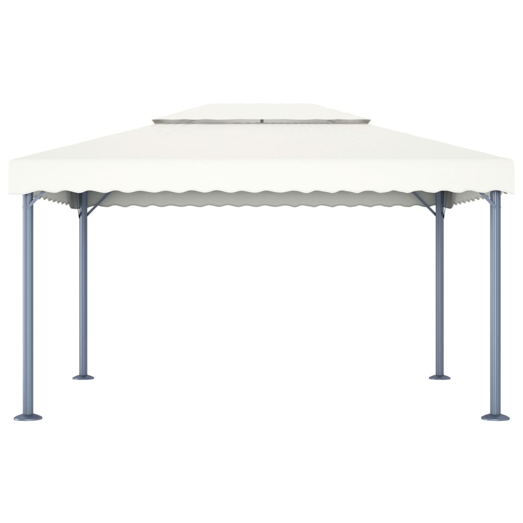 vidaXL Gazebo 400x300 cm Cream Aluminium