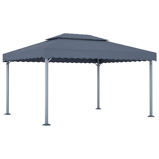 48063 vidaXL Gazebo 400x300 cm Anthracite Aluminium