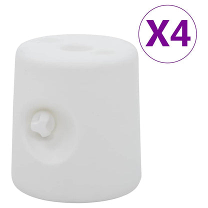 47688 vidaXL Gazebo Weights 4 pcs PE White