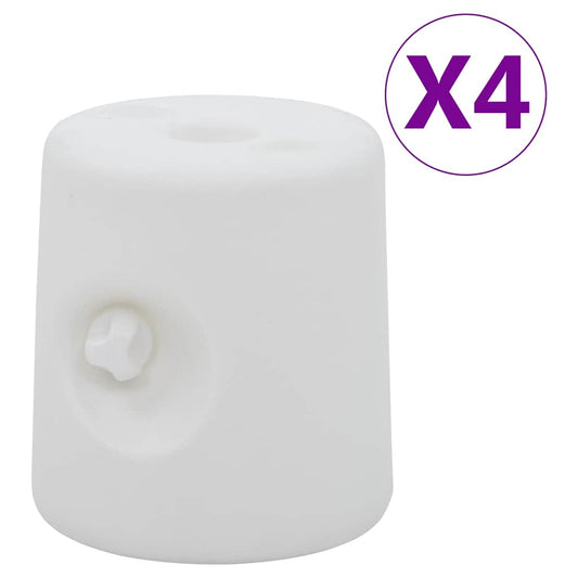 47688 vidaXL Gazebo Weights 4 pcs PE White