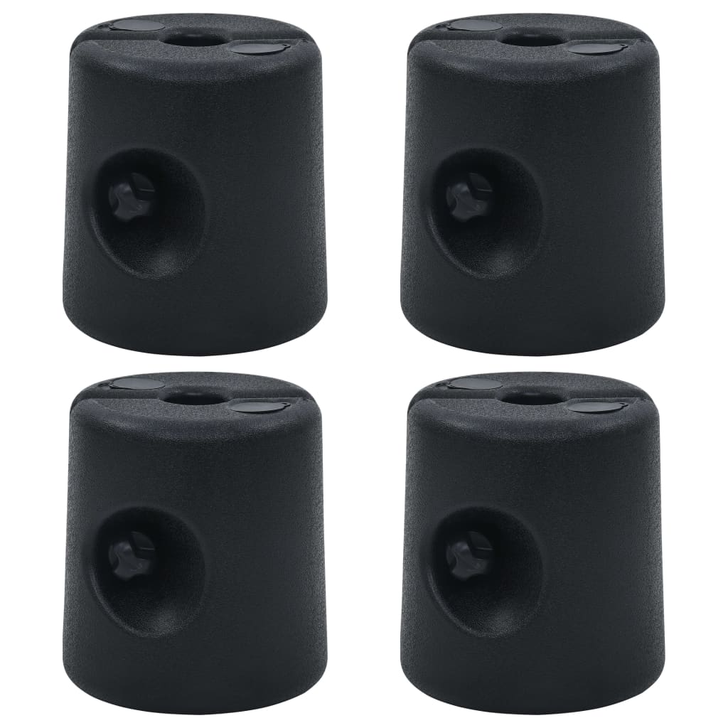 vidaXL Gazebo Weights 4 pcs PE Black