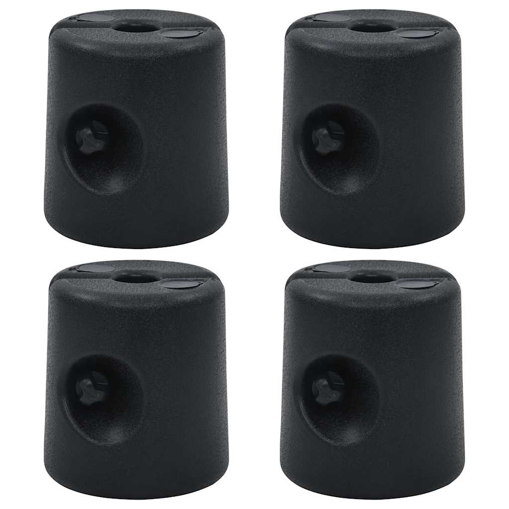 47689 vidaXL Gazebo Weights 4 pcs PE Black