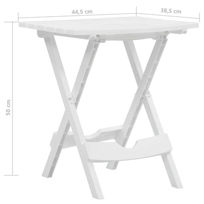 47690 vidaXL Folding Garden Table 44,5x38,5x50 cm White