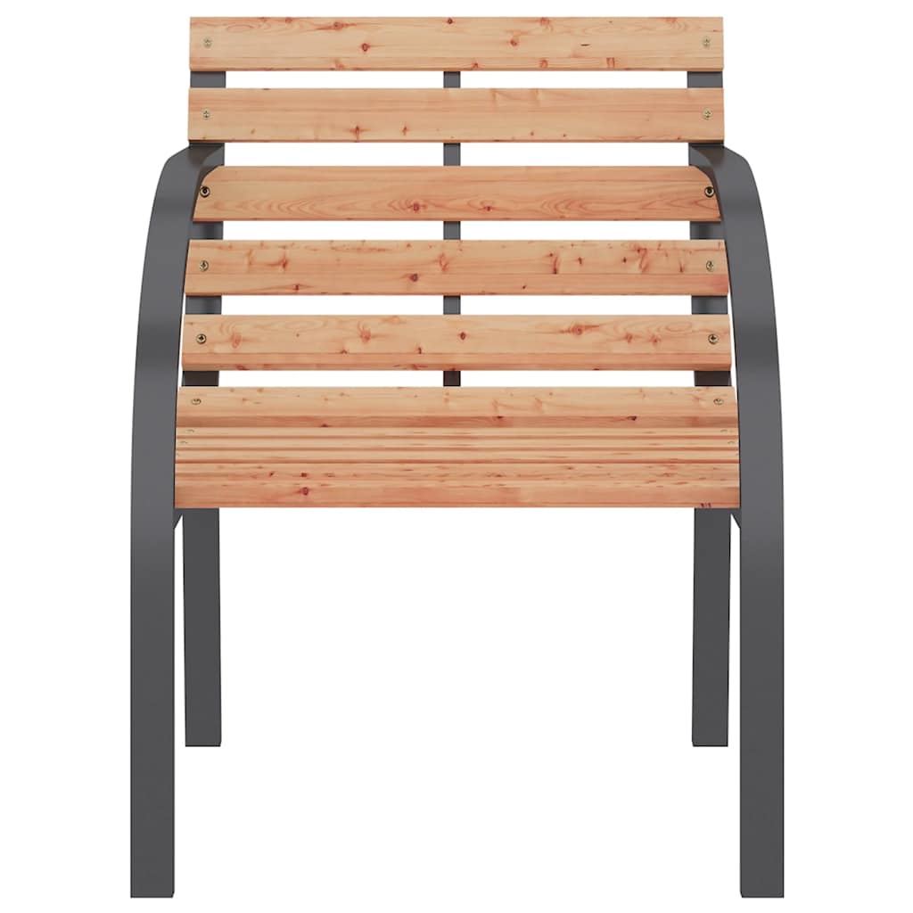 vidaXL Garden Chair | Set of 2 | Brown | Wood seat and backrest, steel frame