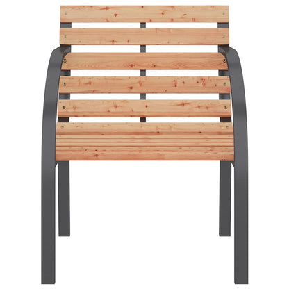 vidaXL Garden Chair | Set of 2 | Brown | Wood seat and backrest, steel frame