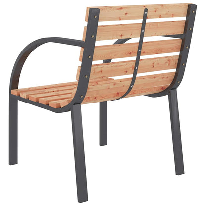vidaXL Garden Chair | Set of 2 | Brown | Wood seat and backrest, steel frame