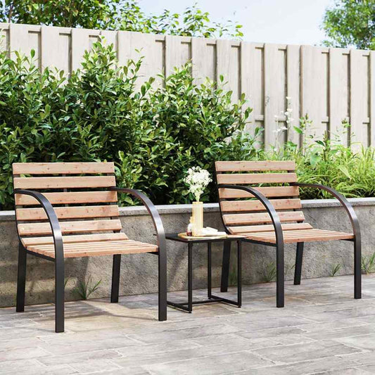 47937 vidaXL Garden Chairs 2 pcs Wood
