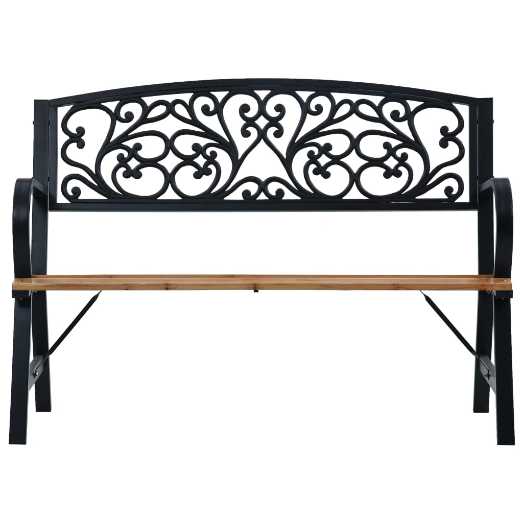vidaXL Garden Bench | Black | Wood | 120 cm | Durable | Garden Bench