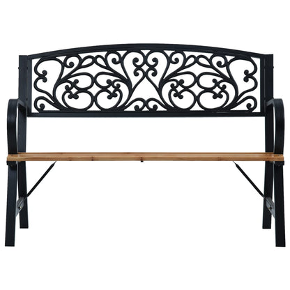 vidaXL Garden Bench | Black | Wood | 120 cm | Durable | Garden Bench