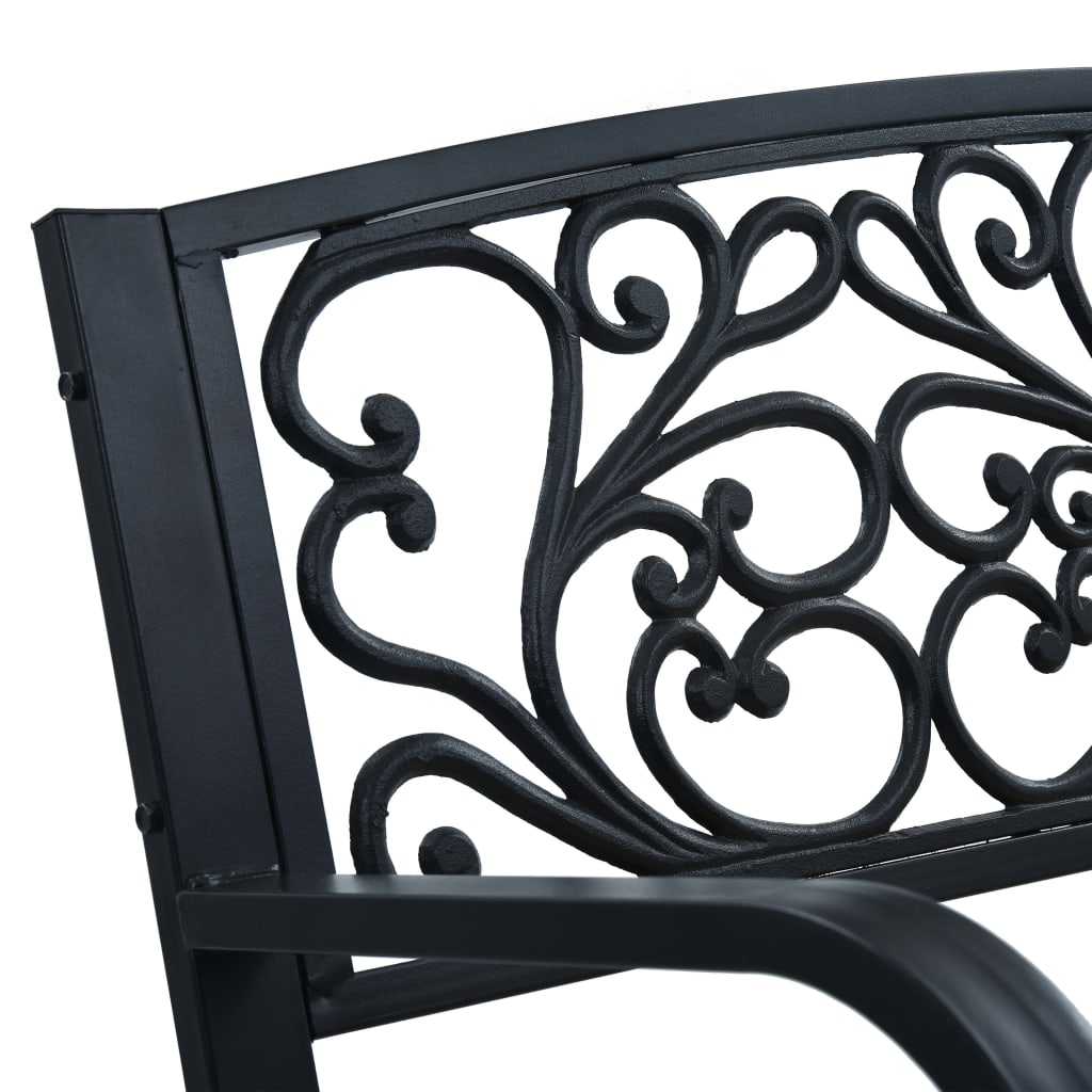 vidaXL Garden Bench | Black | Wood | 120 cm | Durable | Garden Bench