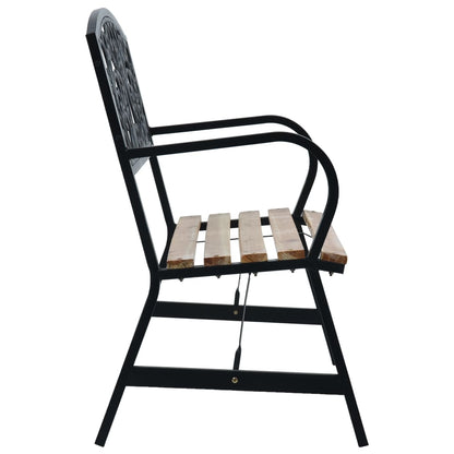 vidaXL Garden Bench | Black | Wood | 120 cm | Durable | Garden Bench