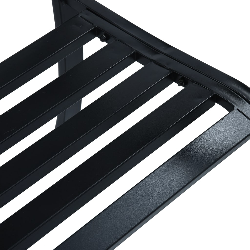 vidaXL Garden Bench | Black | Steel | Standard | Durable | Garden Bench