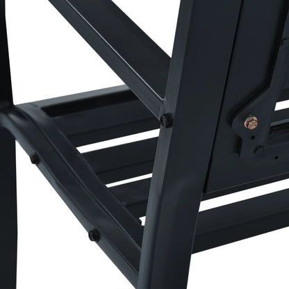 vidaXL Garden Bench | Black | Steel | Standard | Durable | Garden Bench