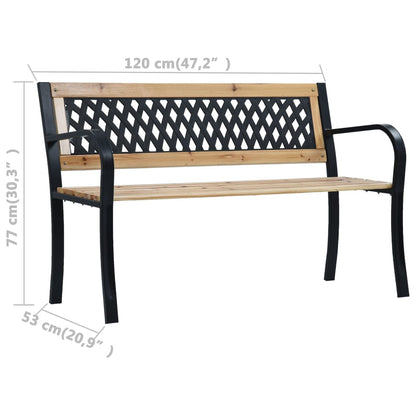 vidaXL Garden Bench | Brown and Black