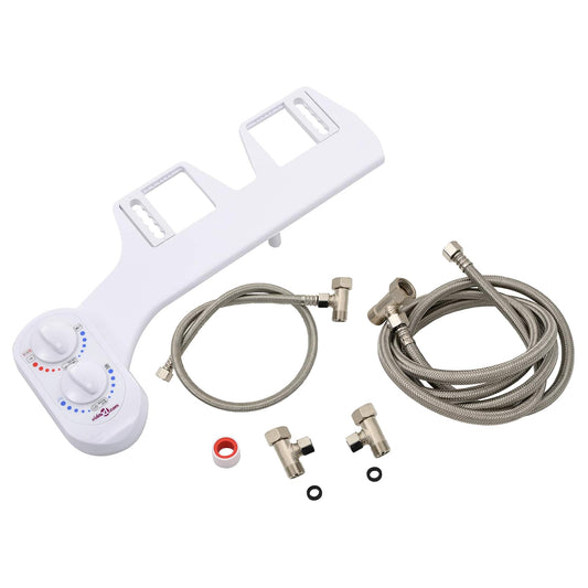 145291 vidaXL Bidet Toilet Seat Attachment Hot Cold Water Single Nozzle