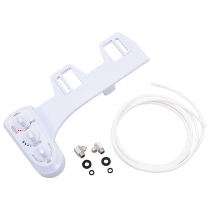vidaXL Bidet Toilet Seat Attachment Hot Cold Water Dual Nozzles