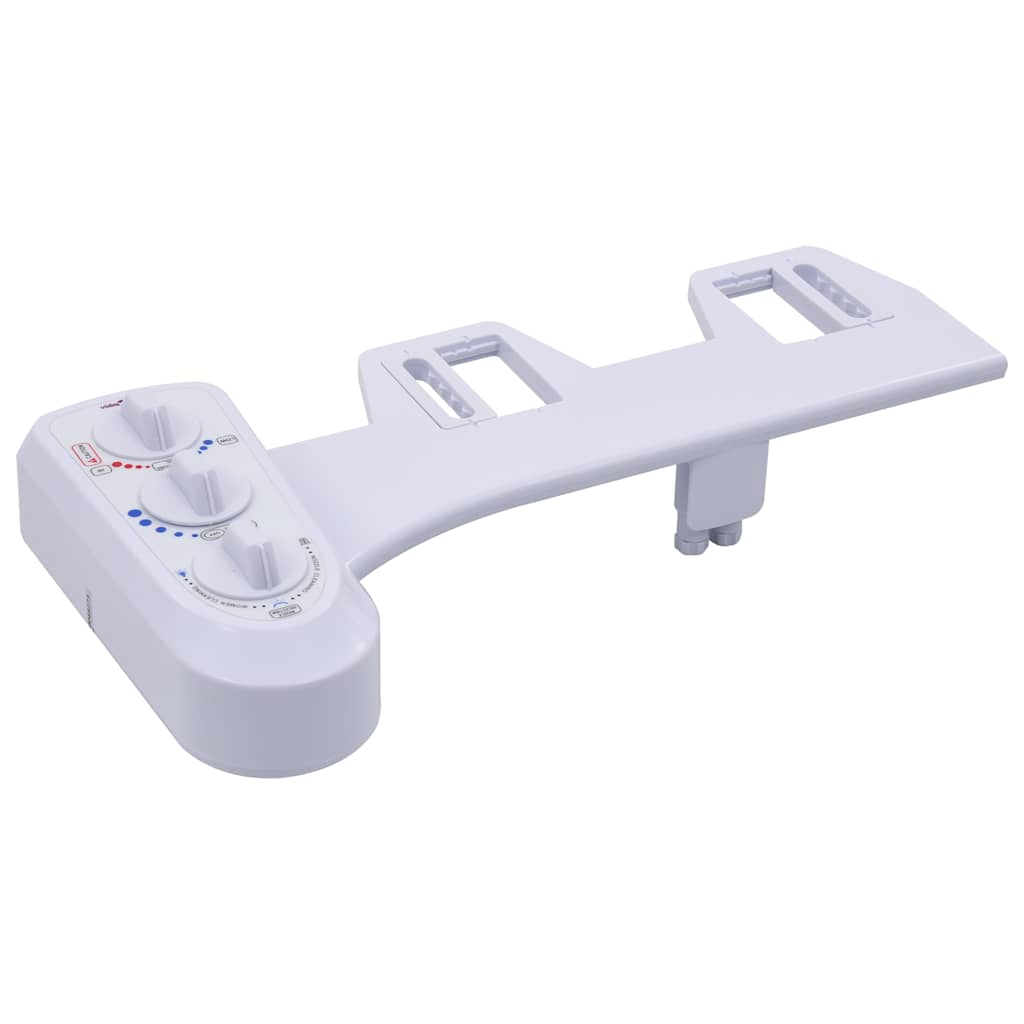 145292 vidaXL Bidet Toilet Seat Attachment Hot Cold Water Dual Nozzles