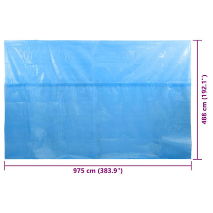 vidaXL Pool Cover | Blue | Polyethylene | Large | Foldable