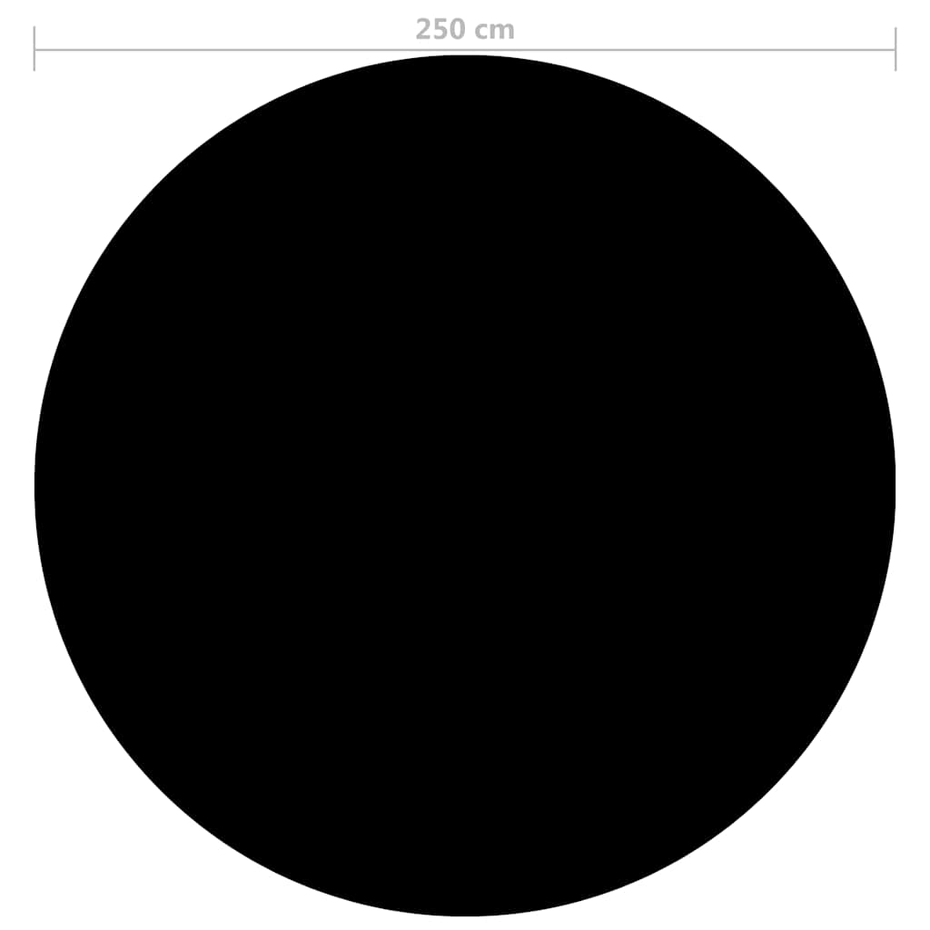 vidaXL Pool Cover | Black | Polyethylene (PE) | 250 cm diameter