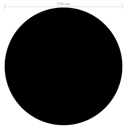 vidaXL Pool Cover | Black | Polyethylene (PE) | 250 cm diameter