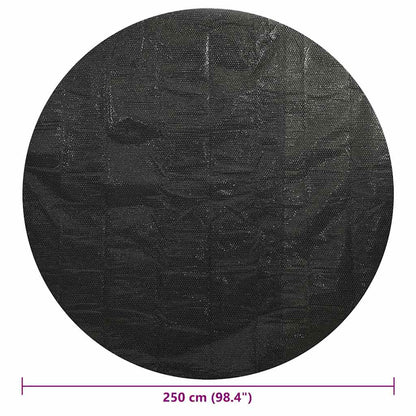 vidaXL Pool Cover | Black | Polyethylene (PE) | 250 cm diameter