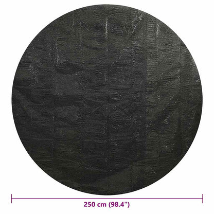 92153 vidaXL Pool Cover Black 250 cm PE