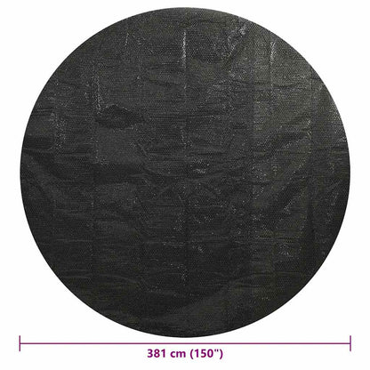 vidaXL Pool Cover Black 381 cm PE