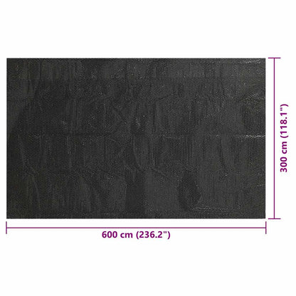 vidaXL Pool Cover | Black | Polyethylene | 600x300 cm | Lightweight | Pool Cover