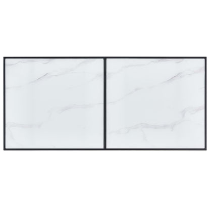 vidaXL Dining Table White 160x80x75 cm Tempered Glass