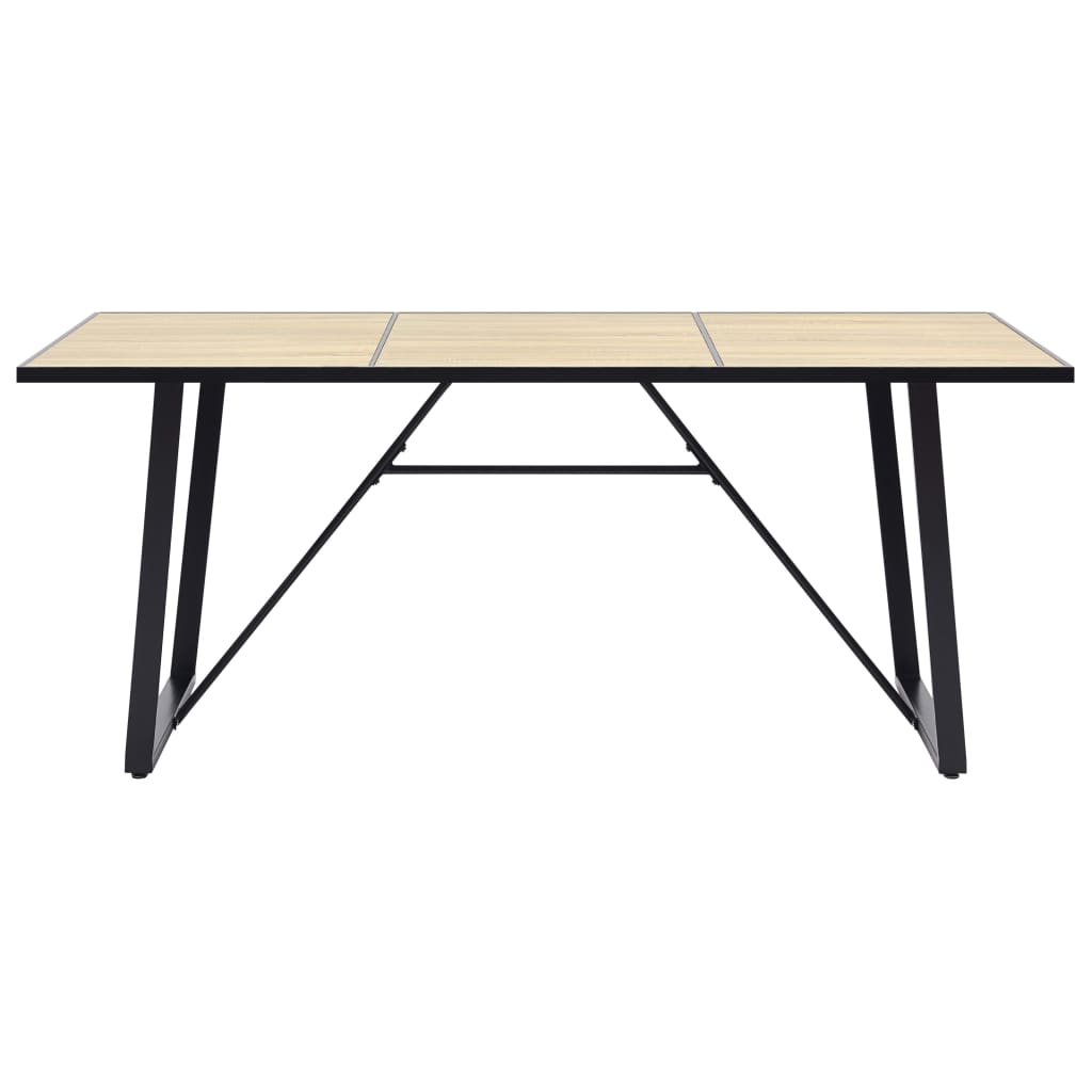 vidaXL Dining Table Oak 200x100x75 cm MDF